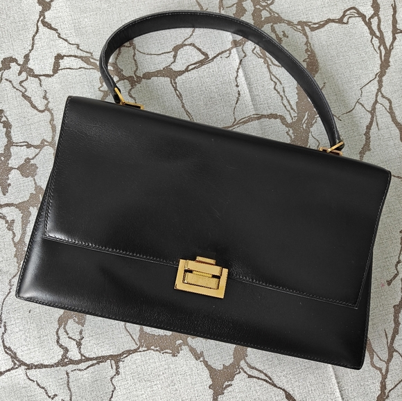 Vintage Authentic Hermès Calf leather Box Bag Top Handle - Picture 16 of 16